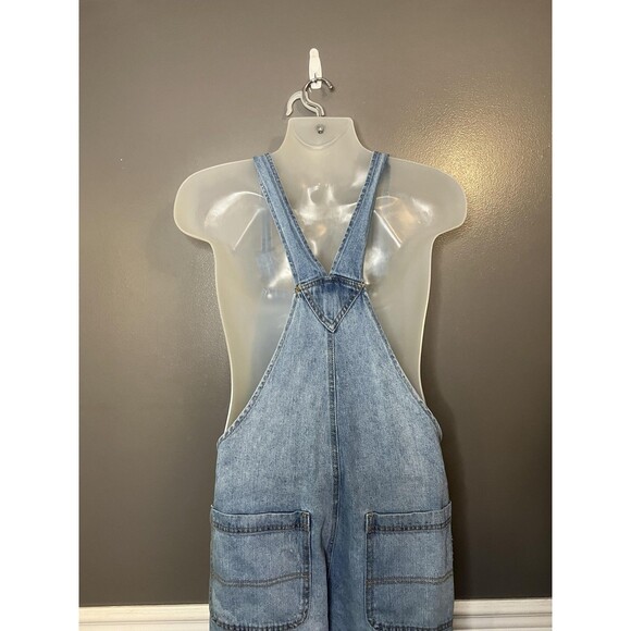 Wild Fable Overalls Womens Large Light Wash Denim Bib Distressed Ripped Jeans - Picture 8 of 12